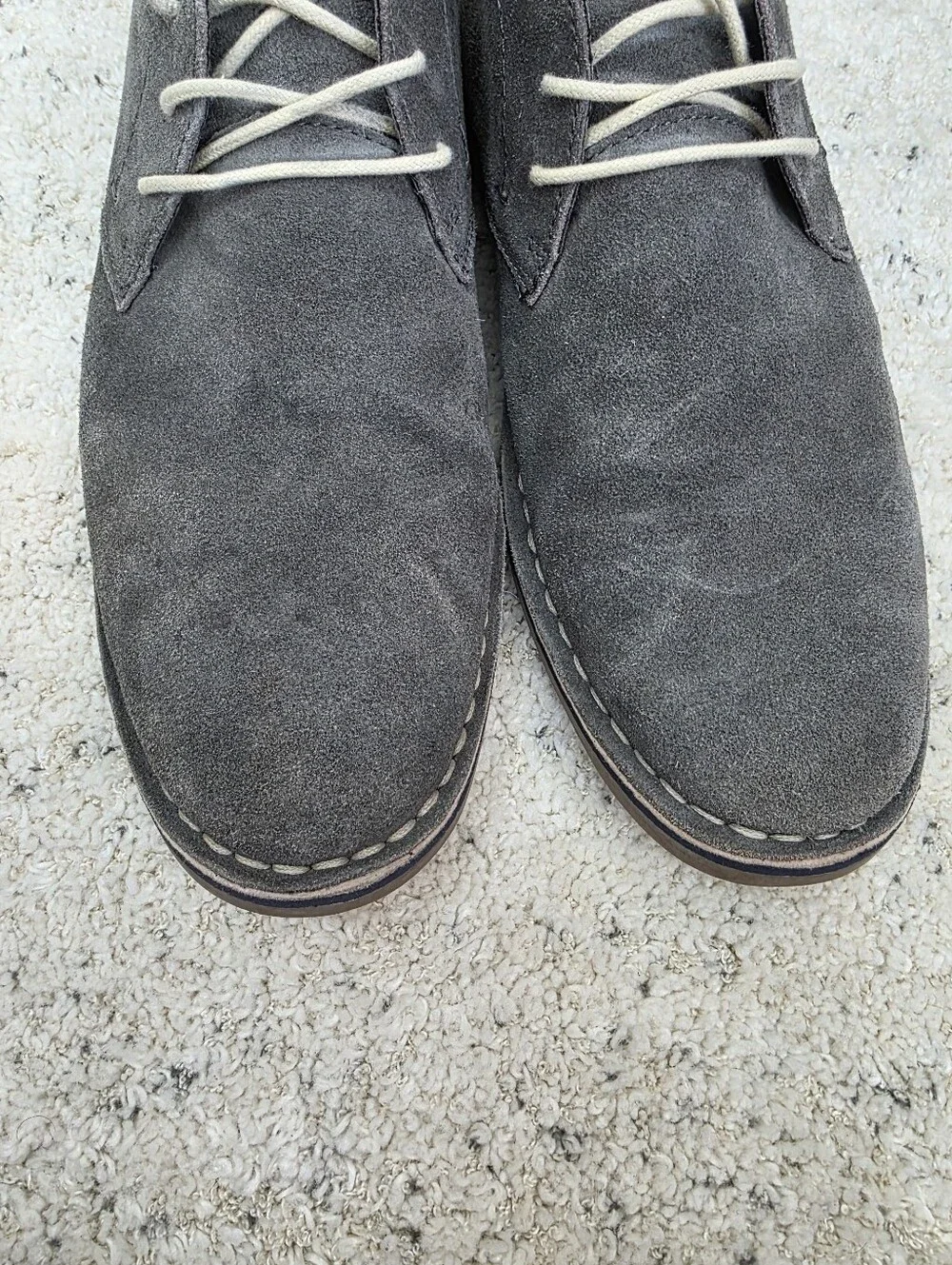 Men's Real Leather Gray Boots 10